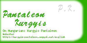 pantaleon kurgyis business card